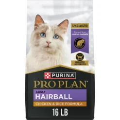 Purina Pro Plan Adult Hairball Chicken & Rice Formula Dry Cat Food