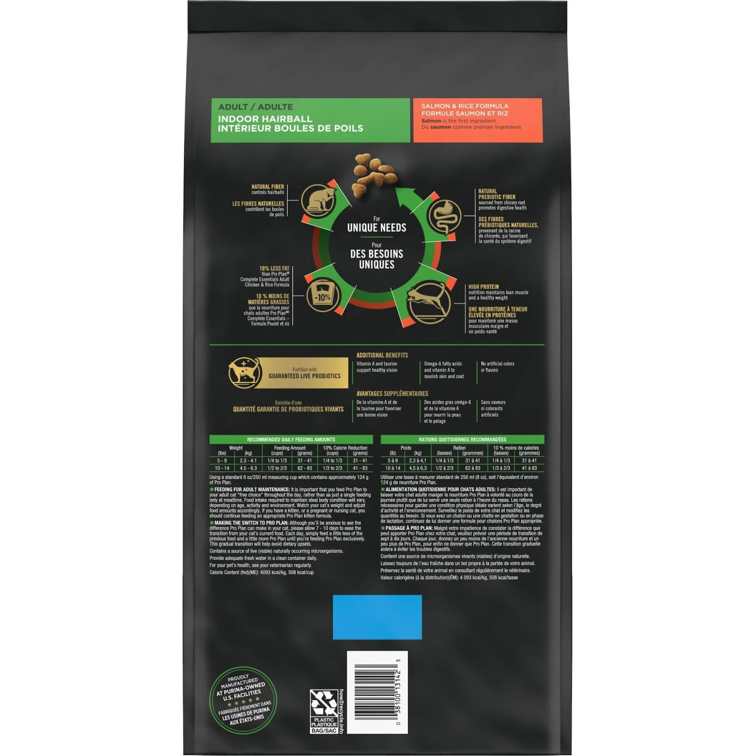 Purina Pro Plan Adult Indoor Hairball Management Salmon & Rice Formula Dry Cat Food 3 Purina Pro Plan Adult Indoor Hairball Management Salmon & Rice Formula Dry Cat Food - Image 3