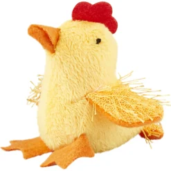 Multipet Look Who's Talking Chicken Plush Cat Toy With Catnip