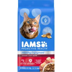 Iams Proactive Health Healthy Enjoyment Immune Support Chicken & Beef Adult Dry Cat Food
