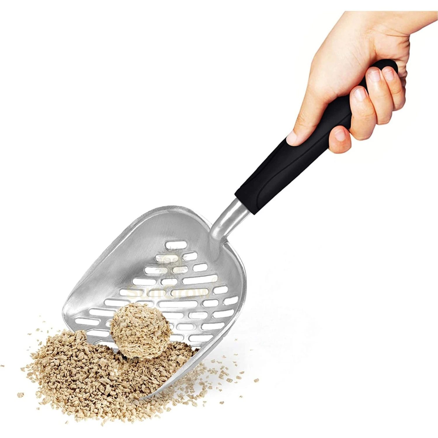 SunGrow Wide & Deep Metal Cat Litter Scooper 2 SunGrow Wide & Deep Metal Cat Litter Scooper - Image 2