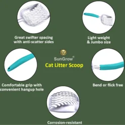 SunGrow Wide & Deep Metal Cat Litter Scooper 9 SunGrow Wide & Deep Metal Cat Litter Scooper -Furry Feast 693254 PT3. AC SS1800 V1687197099