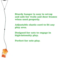 Meowijuana Jump 'n' Jamb Deep Sea Squid Refillable Swinging Door Jamb Cat Toy -Furry Feast 696598 PT4. AC SS1800 V1669386751