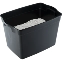 Ferplast "Jumpy" With Top Entrance Cat Litter Box, Black, Large -Furry Feast 703926 PT1. AC SS1800 V1668457299