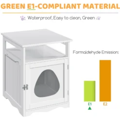 Yaheetech Box Furniture With Open Shelf Cat Litter Box -Furry Feast 705174 PT5. AC SS1800 V1687370136