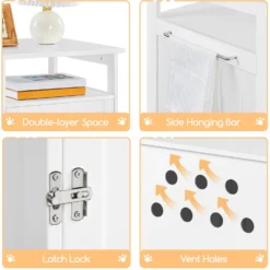 Yaheetech Box Furniture With Open Shelf Cat Litter Box -Furry Feast 705174 PT6. AC SS1800 V1687370133