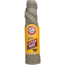 Arm & Hammer Half Circle Cat Litter Mat, Pearl Tan