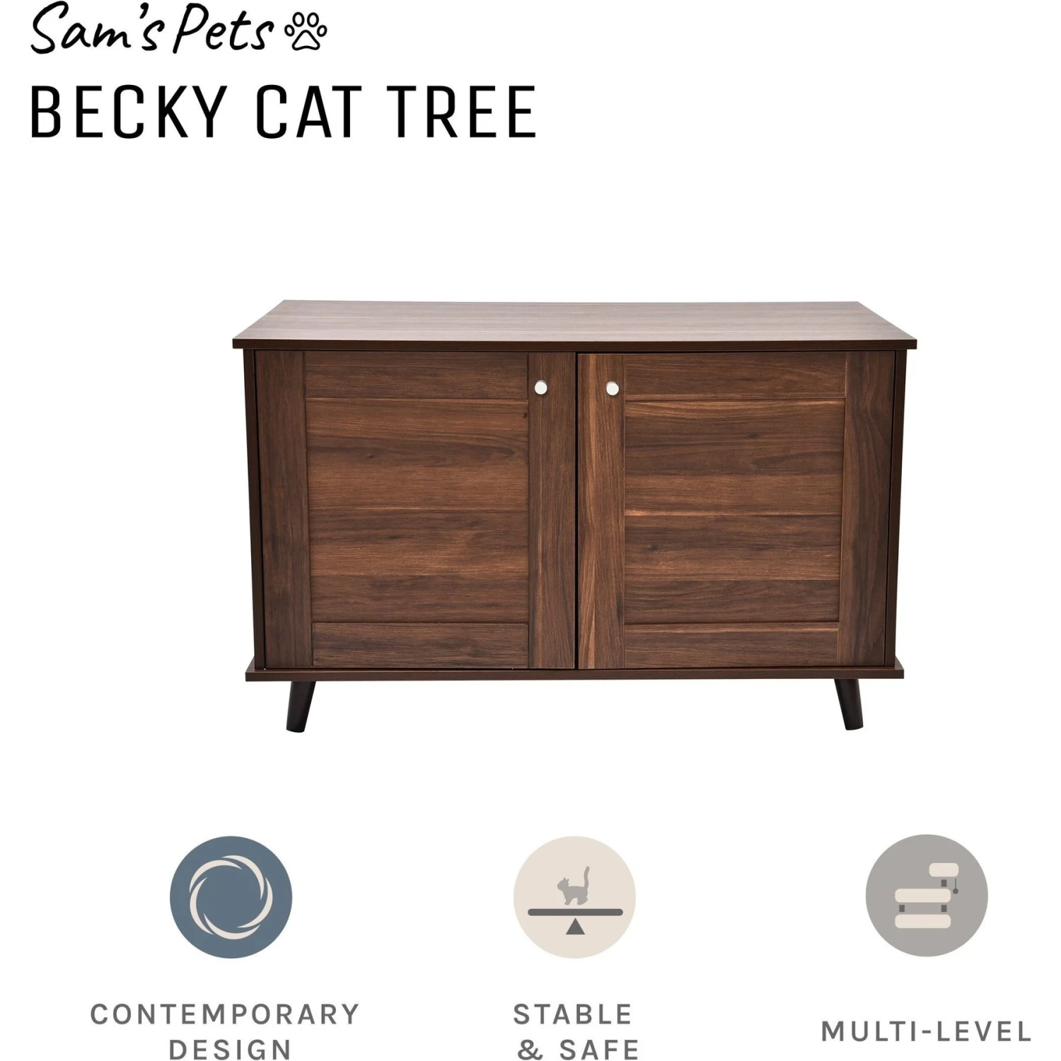 Sam's Pets Becky Box Enclosure End Table Cat Litter, Brown, Medium 7 Sam's Pets Becky Box Enclosure End Table Cat Litter, Brown, Medium - Image 7
