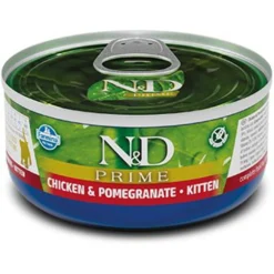 Farmina N&D Prime Chicken & Pomegranate Kitten Grain-Free Wet Cat Food, 2.46-oz Can, Case Of 24