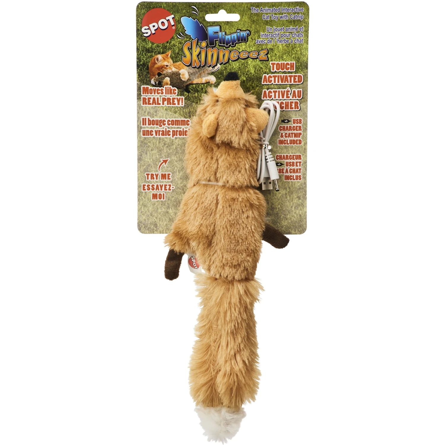 Ethical Pet Flippin' Skinneeez Fox Exercise Cat Toy With Catnip 1 Ethical Pet Flippin' Skinneeez Fox Exercise Cat Toy With Catnip