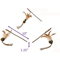 Ethical Pet Teaser Wand Cat Toy With Catnip, Assorted -Furry Feast 736742 PT6. AC SS1800 V1683815628