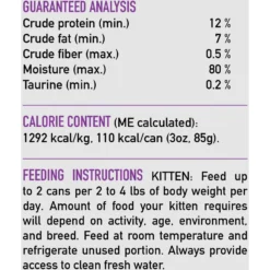 ORIJEN Kitten Recipe Chicken + Salmon Entree In Bone Broth Wet Cat Food -Furry Feast 741350 PT7. AC SS1800 V1681756074