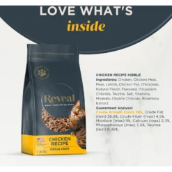 Reveal Natural Complete & Balanced Grain-Free Chicken Recipe Dry Cat Food, 3-lb Bag -Furry Feast 752574 PT2. AC SS1800 V1673648126
