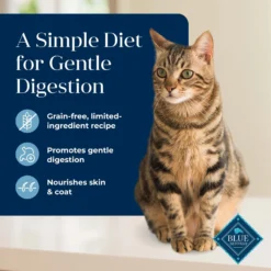 Blue Buffalo Basics Skin & Stomach Care Grain-Free Formula Fish & Potato Indoor Adult Dry Cat Food -Furry Feast 75581 PT2. AC SS1800 V1646257919