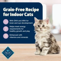 Blue Buffalo Freedom Indoor Kitten Chicken Recipe Grain-Free Dry Cat Food -Furry Feast 75603 PT3. AC SS1800 V1649126484