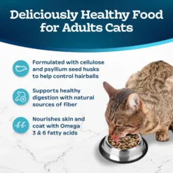 Blue Buffalo Tastefuls Hairball Control Natural Chicken & Brown Rice Recipe Adult Dry Cat Food -Furry Feast 75612 PT3. AC SS1800 V1692642872
