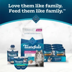 Blue Buffalo Tastefuls Hairball Control Natural Chicken & Brown Rice Recipe Adult Dry Cat Food -Furry Feast 75612 PT8. AC SS1800 V1692637609