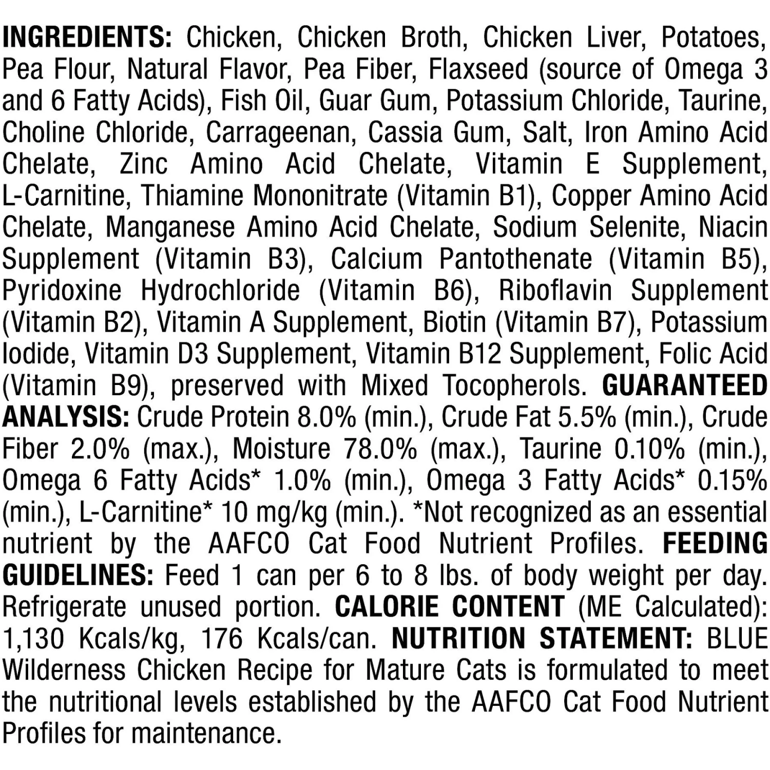Blue Buffalo Wilderness Mature Chicken Recipe Grain-Free Canned Cat Food 3 Blue Buffalo Wilderness Mature Chicken Recipe Grain-Free Canned Cat Food - Image 3
