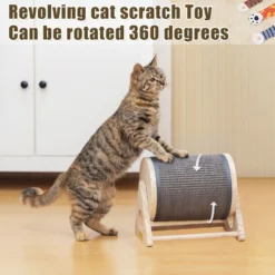 Coziwow Rotatable Cat Scratcher Post With Catnip, Beige -Furry Feast 756718 PT2. AC SS1800 V1674056374