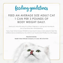 Fancy Feast Grilled Ocean Whitefish & Tuna Feast In Gravy Canned Cat Food -Furry Feast 76077 PT8. AC SS1800 V1683817839