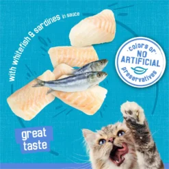 Friskies Savory Shreds With Whitefish & Sardines In Sauce Canned Cat Food -Furry Feast 76360 PT3. AC SS1800 V1700156468