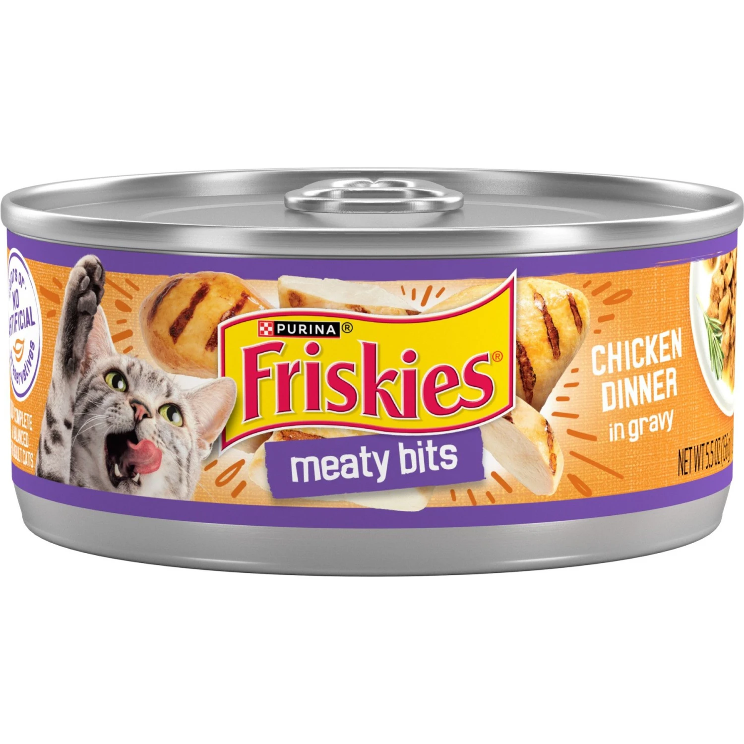 Friskies Meaty Bits Chicken Dinner In Gravy Canned Cat Food 1 Friskies Meaty Bits Chicken Dinner In Gravy Canned Cat Food