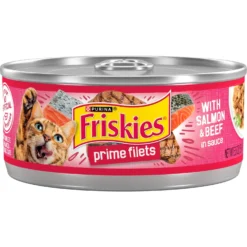 Friskies Prime Filets With Salmon & Beef In Sauce Canned Cat Food