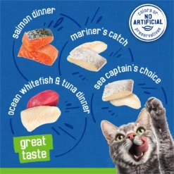 Purina Friskies Seafood Favorites Wet Cat Food Variety Pack, 5.5-oz Can, Case Of 32 -Furry Feast 76428 PT2. AC SS1800 V1700157151