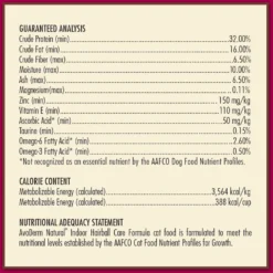 AvoDerm Natural Indoor Hairball Care Formula Adult Dry Cat Food -Furry Feast 76816 PT7. AC SS1800 V1516655493