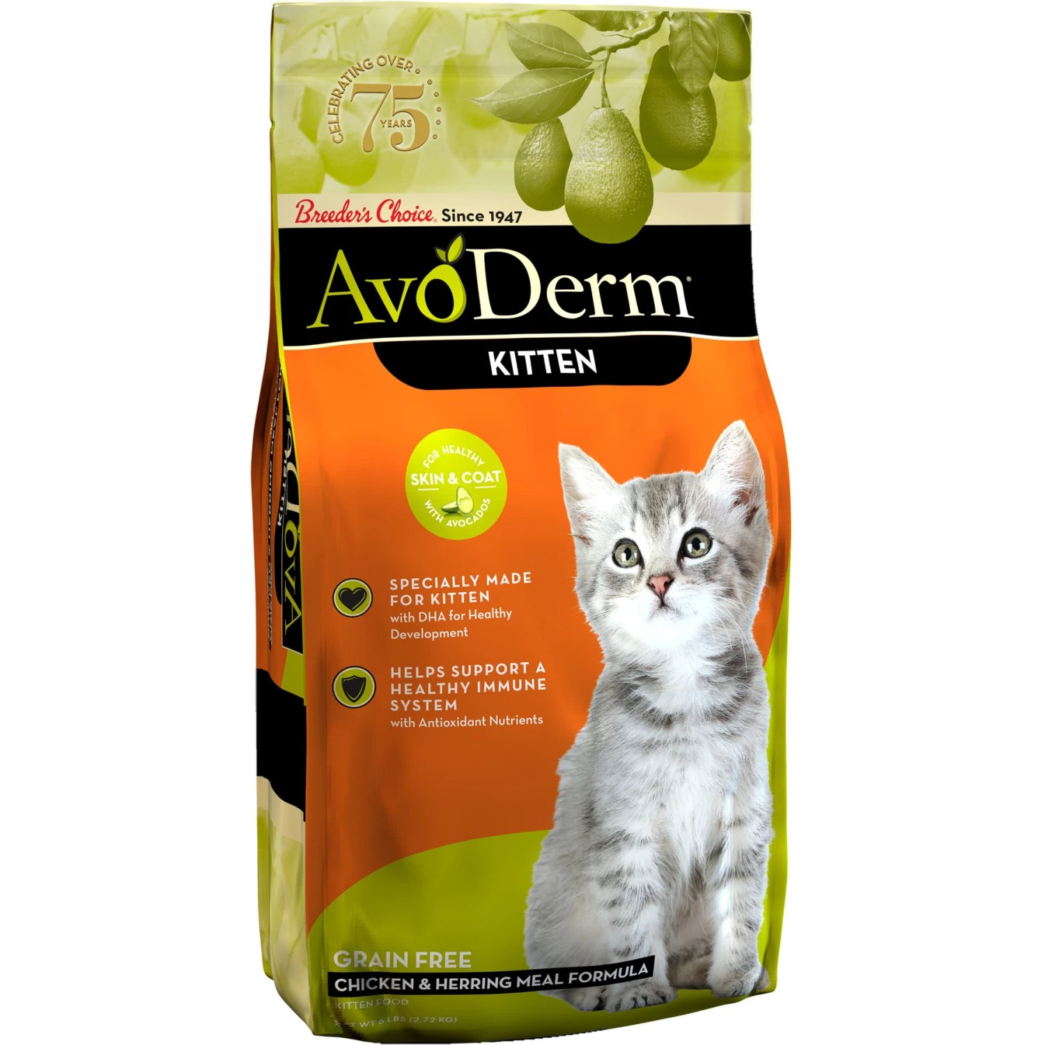 AvoDerm Natural Kitten Chicken & Herring Meal Formula Dry Cat Food 1 AvoDerm Natural Kitten Chicken & Herring Meal Formula Dry Cat Food