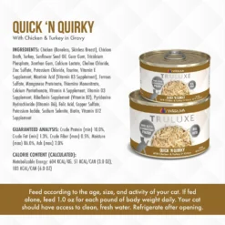 Weruva Truluxe Quick 'N Quirky With Chicken & Turkey In Gravy Grain-Free Canned Cat Food -Furry Feast 76858 PT4. AC SS1800 V1676666881