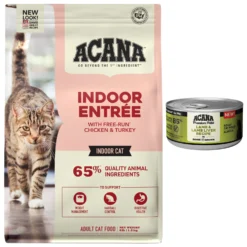 ACANA Lamb + Lamb Liver In Bone Broth Grain-Free Wet Cat Food & ACANA Indoor Entrée Adult Dry Cat Food
