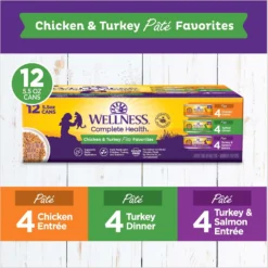 Wellness Complete Health Poultry Favorites Variety Pack Grain-Free Wet Cat Food, 5.5-oz Can, Case Of 12 -Furry Feast 779406 PT1. AC SS1800 V1676653188