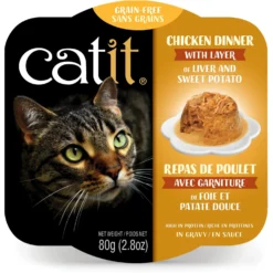 Catit Dinner Chicken With Liver & Sweet Potato Cat Wet Food, 2.8-oz Can