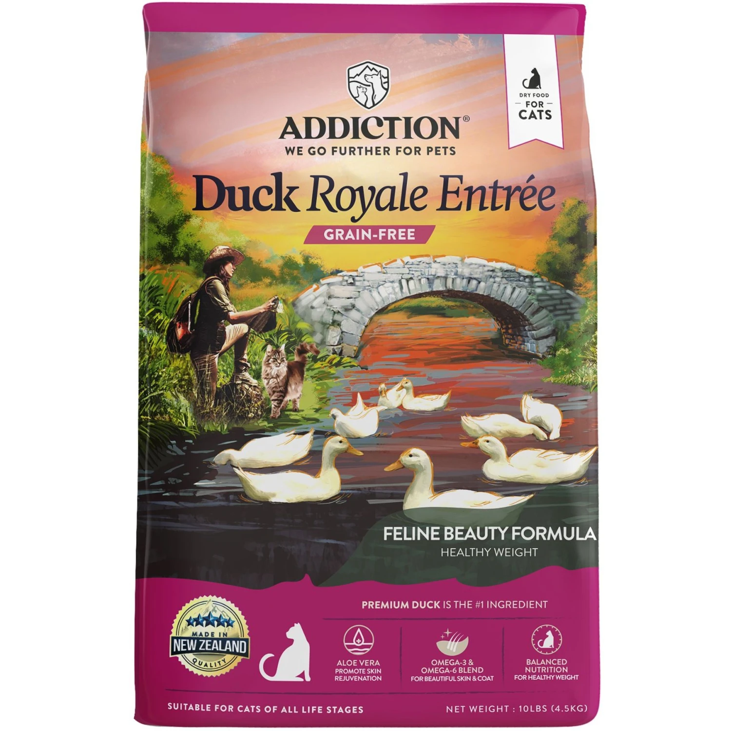 Addiction Duck Royale Grain-Free Dry Cat Food, 10-lb Bag 1 Addiction Duck Royale Grain-Free Dry Cat Food, 10-lb Bag