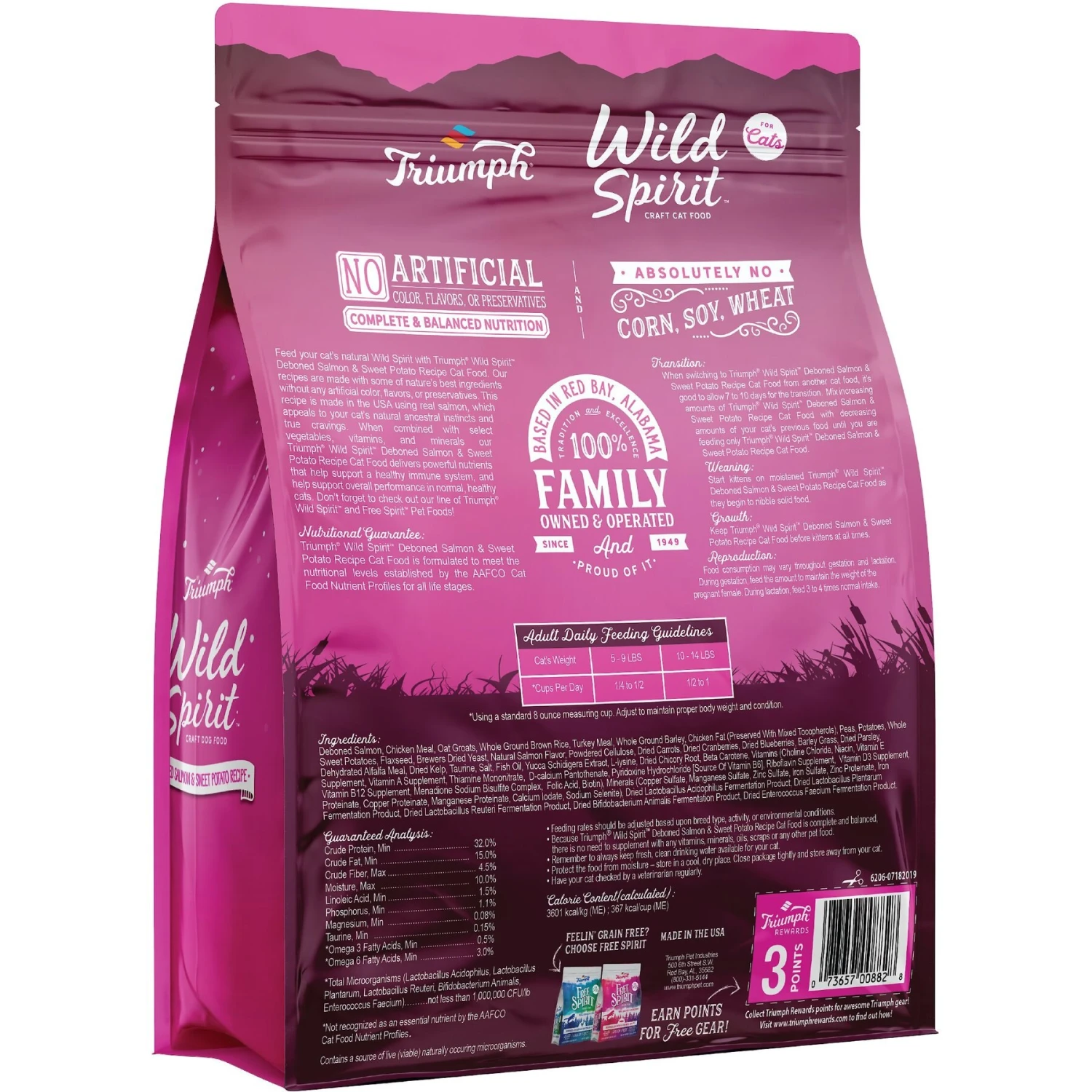 Triumph Wild Spirit Deboned Salmon & Sweet Potato Recipe Dry Cat Food 2 Triumph Wild Spirit Deboned Salmon & Sweet Potato Recipe Dry Cat Food - Image 2