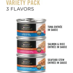 Purina Pro Plan Seafood Favorites Variety Pack Canned Cat Food -Furry Feast 80332 PT2. AC SS1800 V1689881548
