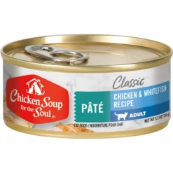 Chicken Soup For The Soul Chicken & Whitefish Recipe Pate Wet Cat Food, 5.5-oz Can, Case Of 24