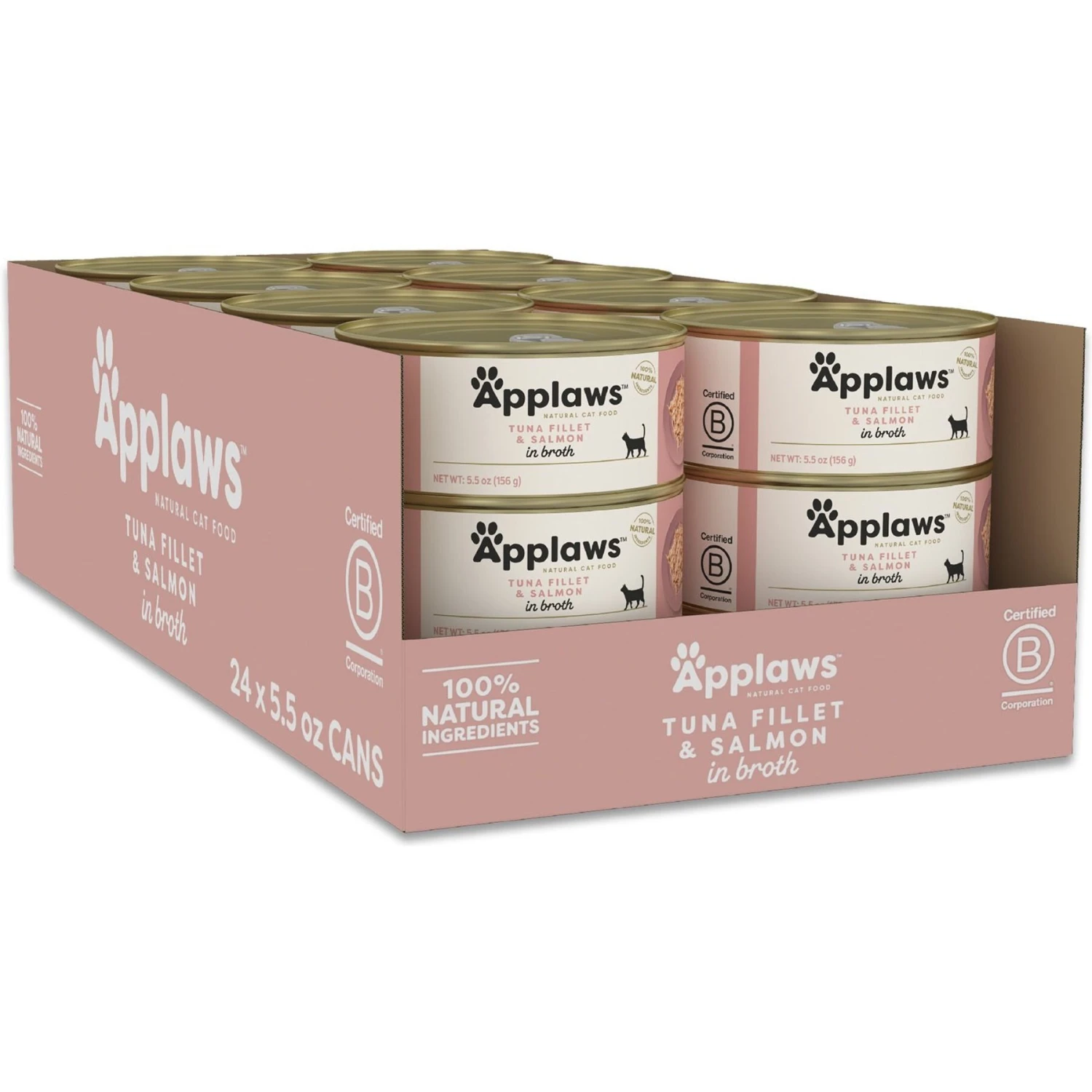Applaws Limited Ingredient Tuna & Salmon In Broth Canned Wet Cat Food, 5.5-oz Can, Case Of 24 1 Applaws Limited Ingredient Tuna & Salmon In Broth Canned Wet Cat Food, 5.5-oz Can, Case Of 24