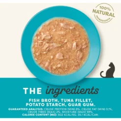 Applaws Tuna Fillet In Gravy Limited Ingredient Canned Wet Cat Food, 2.47-oz Can, Case Of 24 -Furry Feast 836278 PT2. AC SS1800 V1685465424