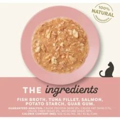 Applaws Tuna & Salmon In Gravy Limited Ingredient Canned Wet Cat Food, 2.47-oz Can, Case Of 24 -Furry Feast 836294 PT2. AC SS1800 V1685462234