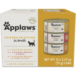 Applaws Chicken Pack In Broth Limited Ingredient Canned Wet Cat Food, 2.47-oz Can, Case Of 12