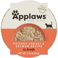 Applaws Chicken Breast With Salmon In Broth Limited Ingredient Cat Food Pots, 2.12-oz Pot, Case Of 18