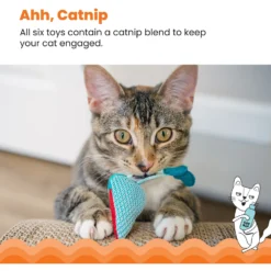 Catstages Garden Fur-ends Plush Catnip Cat Toy, Multicolor, 6 Count -Furry Feast 837478 PT3. AC SS1800 V1681836203