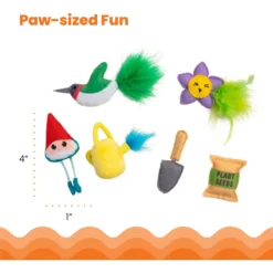 Catstages Garden Fur-ends Plush Catnip Cat Toy, Multicolor, 6 Count -Furry Feast 837478 PT4. AC SS1800 V1681835011