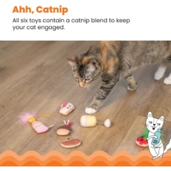 Catstages Purrsecco & Cupcakes Plush Interactive Catnip Cat Toy, Multicolor, 6 Count -Furry Feast 837494 PT3. AC SS1800 V1681836201