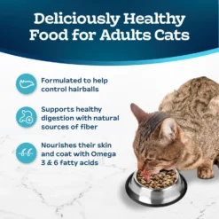 Blue Buffalo Indoor Hairball & Weight Control Chicken & Brown Rice Recipe Adult Dry Cat Food -Furry Feast 84167 PT3. AC SS1800 V1668762205
