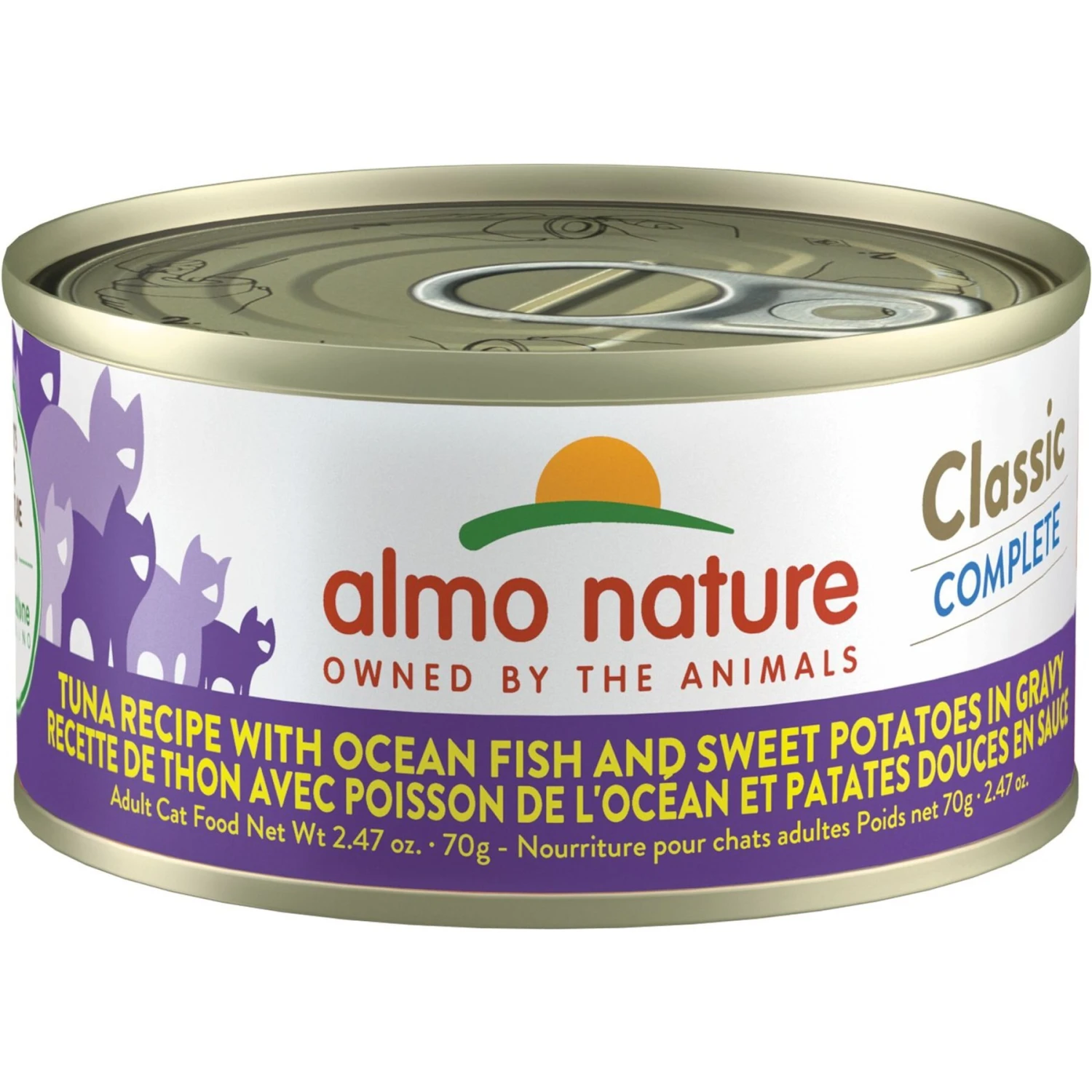 Almo Nature Classic Complete Premium Grain-Free Tuna Recipe With Ocean Fish & Sweet Potato In Gravy Cat Food, 2.47-oz, Case Of 12 1 Almo Nature Classic Complete Premium Grain-Free Tuna Recipe With Ocean Fish & Sweet Potato In Gravy Cat Food, 2.47-oz, Case Of 12