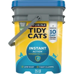 Tidy Cats Instant Action Scented Clumping Clay Cat Litter & Cat Chow Indoor Hairball & Healthy Weight Dry Cat Food -Furry Feast 854246 PT5. AC SS1800 V1693946750