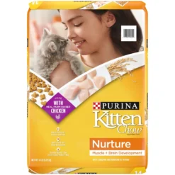 Kitten Chow Nurture Muscle & Brain Development Dry Cat Food & Fancy Feast Tender Feast Variety Pack Canned Kitten Food -Furry Feast 854286 PT5. AC SS1800 V1683743637
